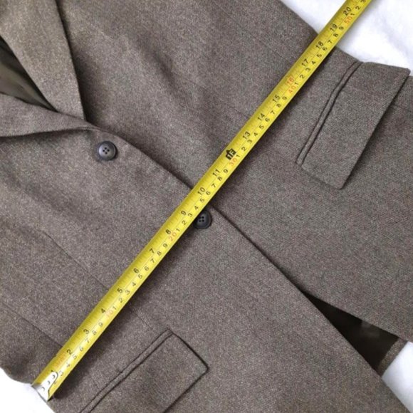 JONES NEW Y Brown Wool Blend Gold Metallic Jacket - Picture 11 of 11